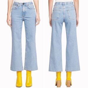 NWT Rag & Bone Justine Wide Leg Ankle Jeans Size 29 Broken Nelly Light Wash NEW